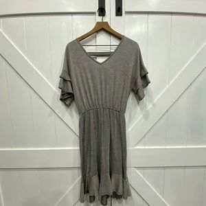 Womens black and cream striped dress